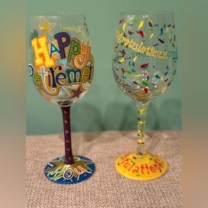 Lolita Colorful Celebration Wine Glass Set